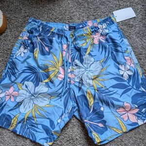 George Blue Floral Swim Trunks